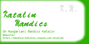 katalin mandics business card